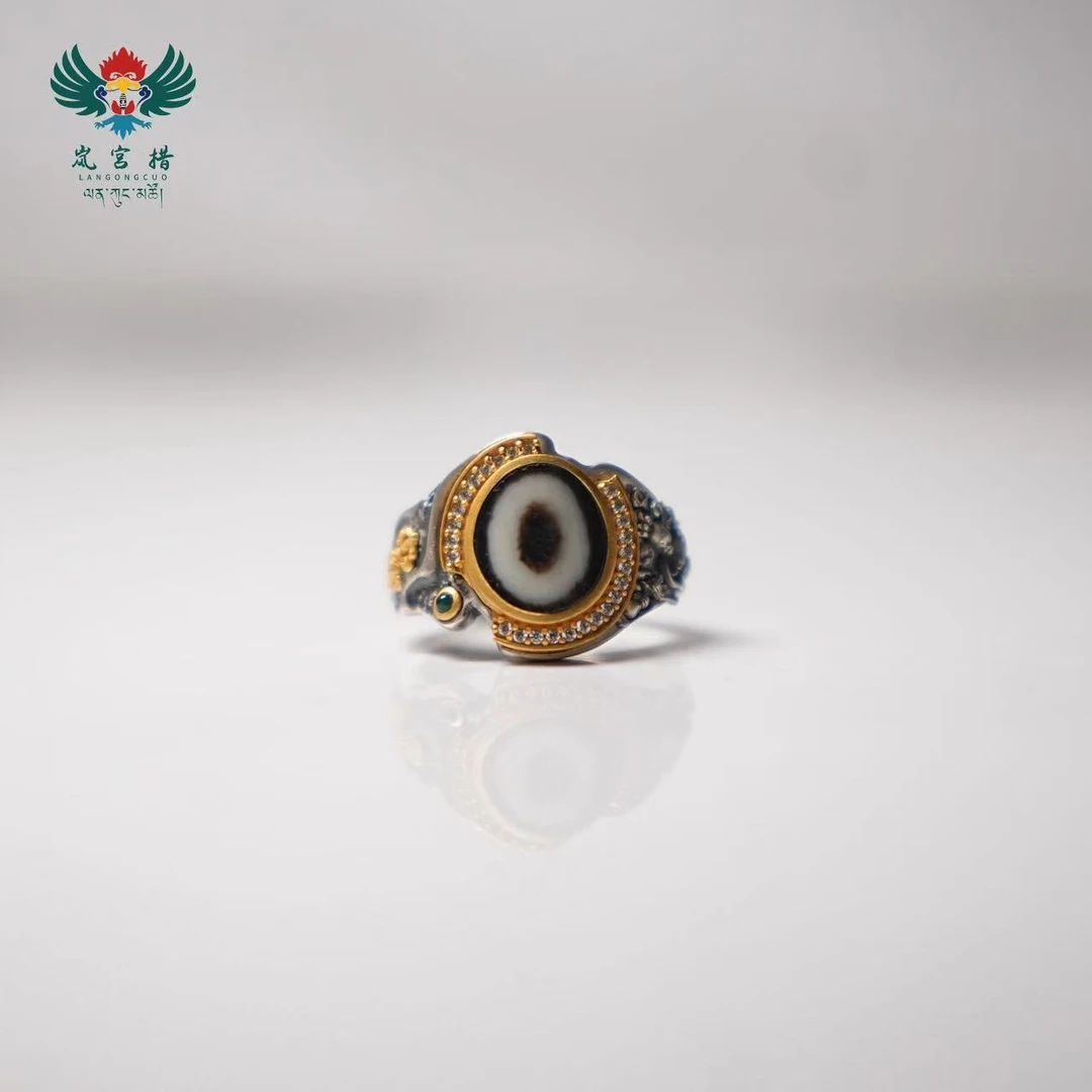 岚宫措|尸陀林主｜一眼天珠戒指 L989