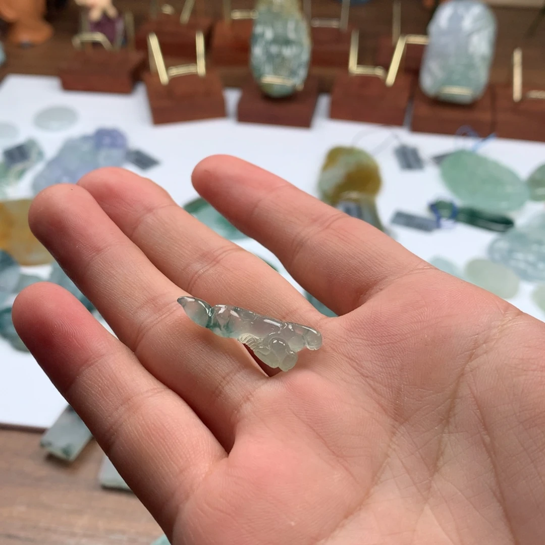 翡翠未镶嵌挂件23456