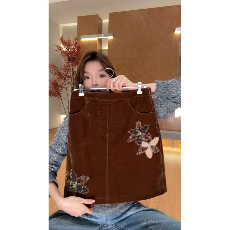 【ZHEN】25Y02373 2025新款半裙显瘦遮肉小众设计款