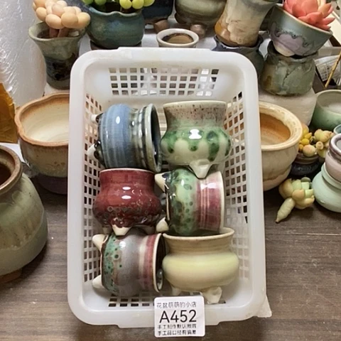 紫砂花盆452微瑕品口径4到5左右