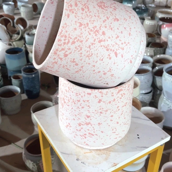 紫砂花盆口径19高度21两只正品