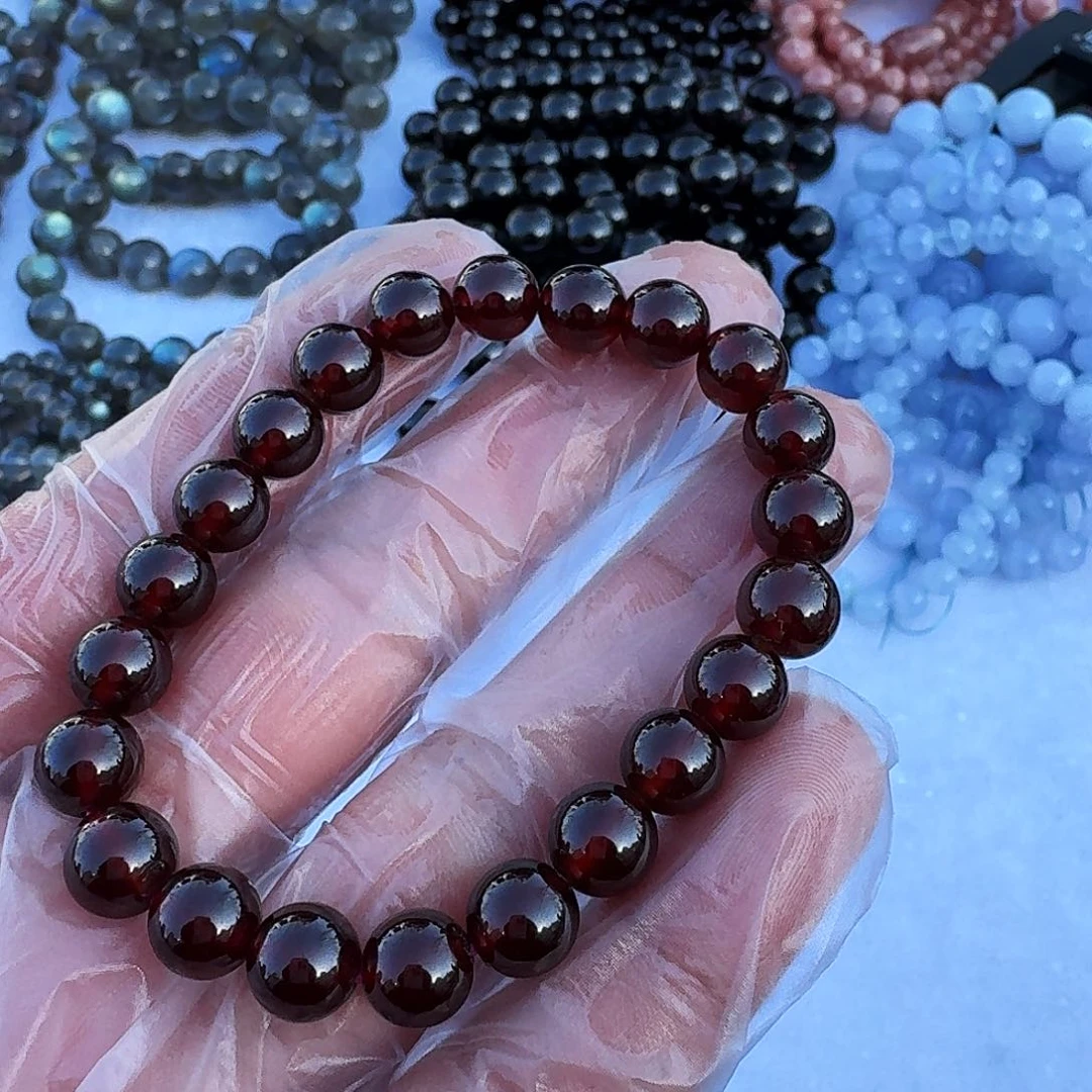 石榴石石榴石手串未镶嵌心****天