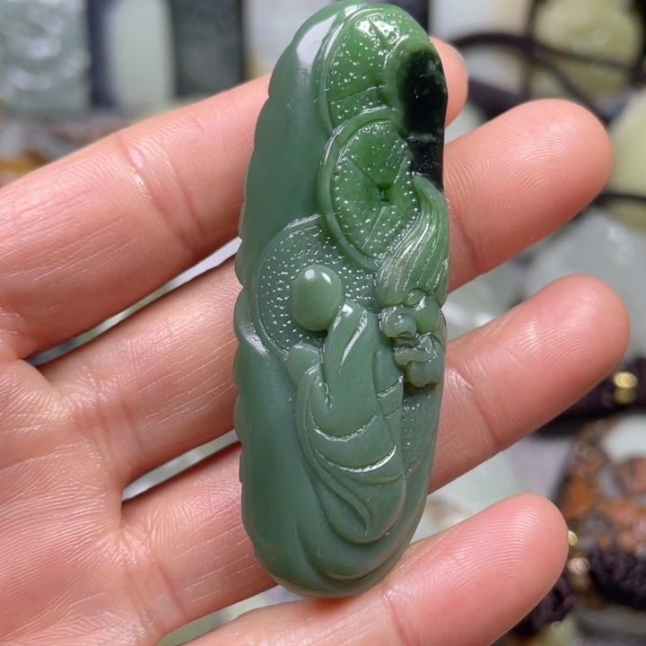 和田玉未镶嵌挂件