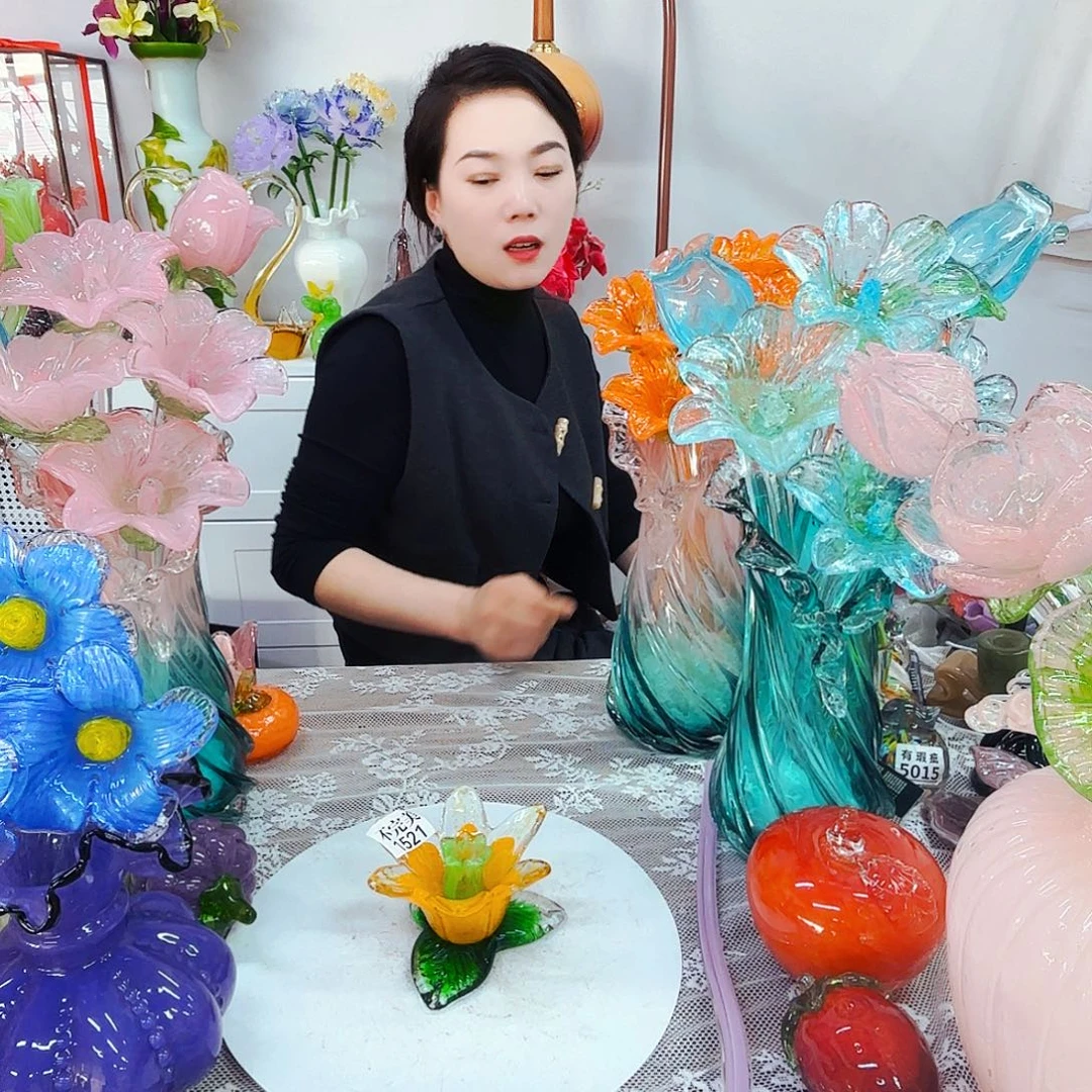 瑕疵不退不换琉璃花瓶花器艺术品