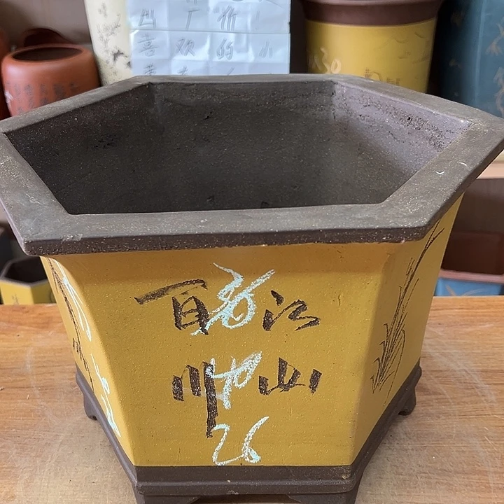 紫砂花盆，透气花盆