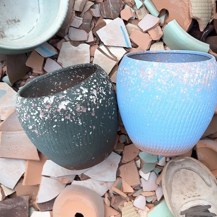 红陶微瑕花盆处理来啦