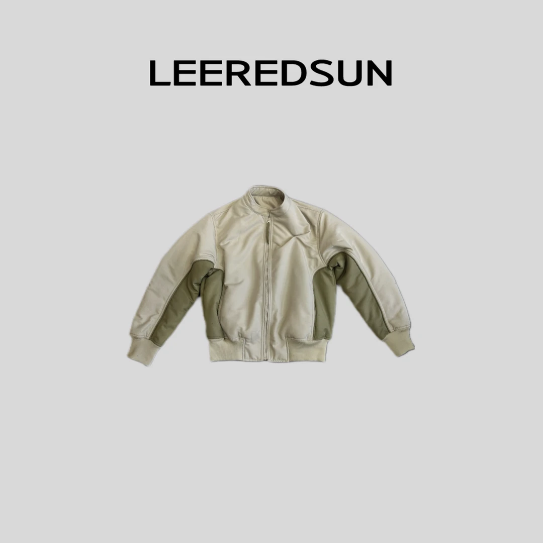 LEEREDSUN "釜底抽薪" 刺绣撞色百搭加棉立领外套YY01WT3117