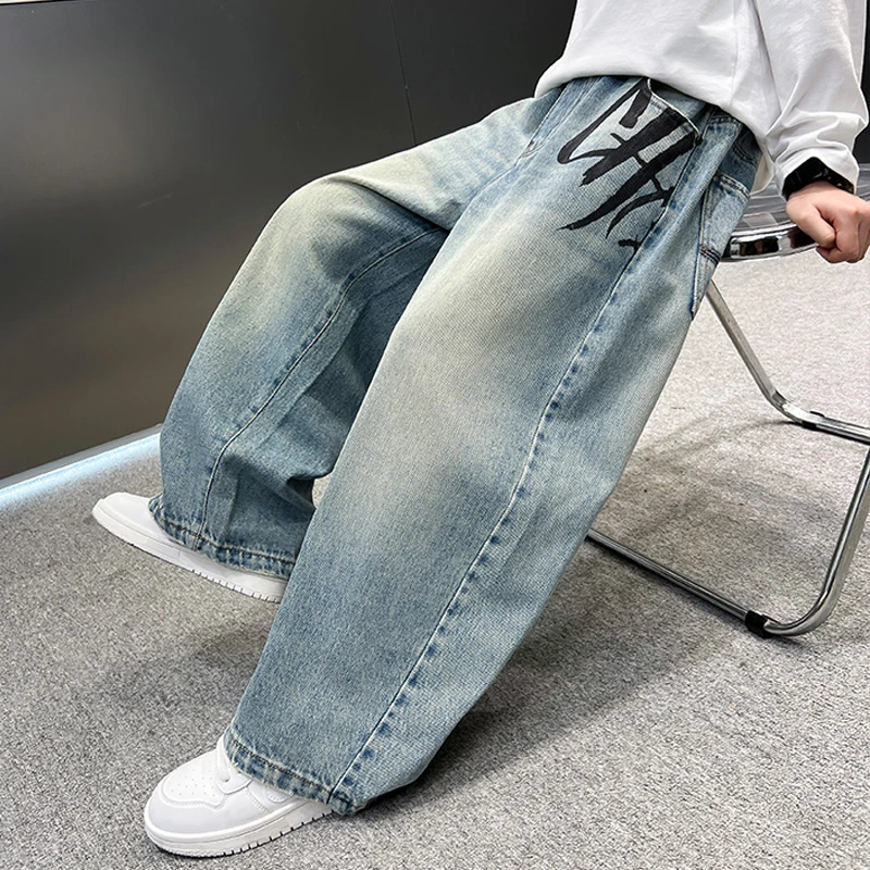 儿童装男童秋装裤子2025新款春秋款牛仔裤中大童秋季休闲长裤男孩