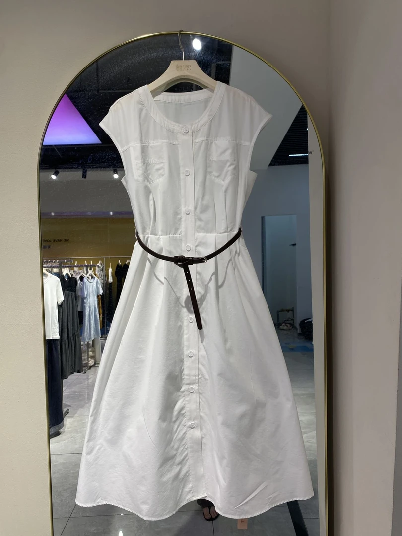 25119-【雪儿】新款时尚百搭宽松显瘦连衣裙女设计感小众裙子潮