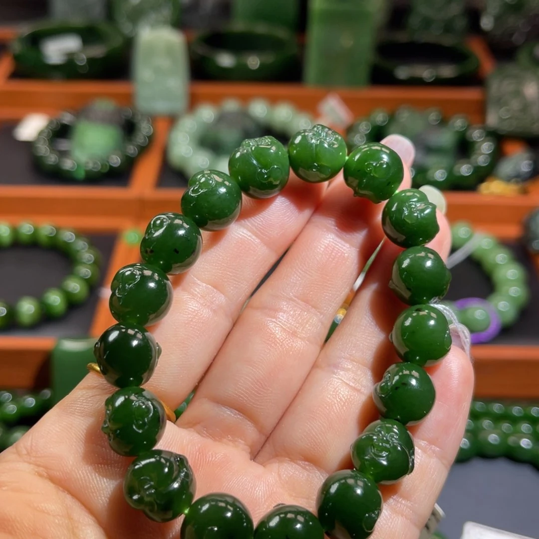 手链未镶嵌和田玉（碧玉）