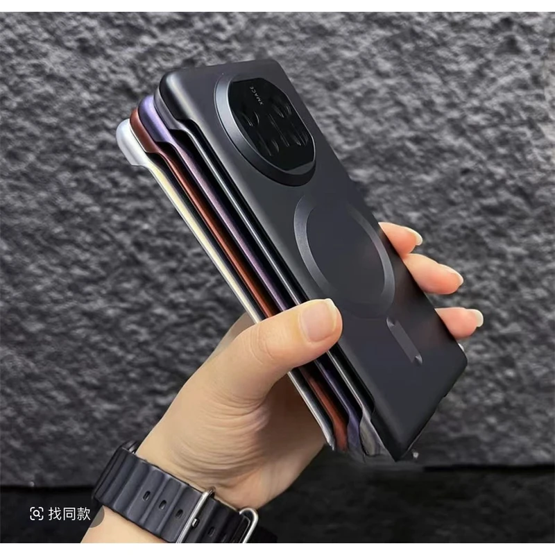 高颜值超薄磨砂无边框适用华为MateX6手机壳新款典藏版matex5磁吸