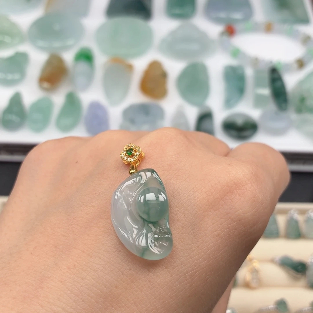 风***ᵉ翡翠银S925镶嵌颈饰