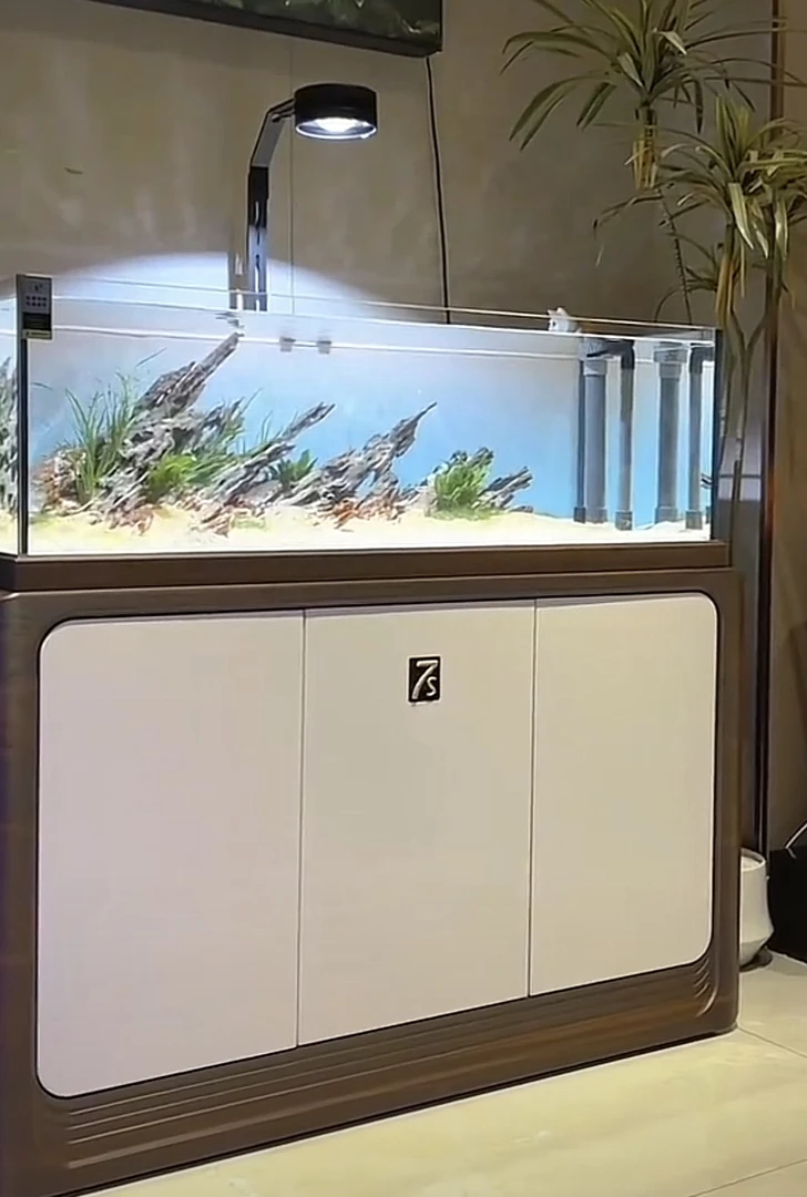 七秒和畅系列溪流缸水晶超白玻璃底滤鱼缸