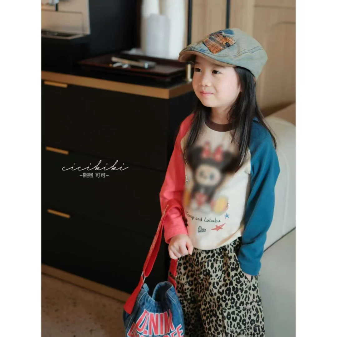 【熙熙可可】2025儿童童装秋冬卡通圆领百搭插肩长袖休闲T恤 TX2547