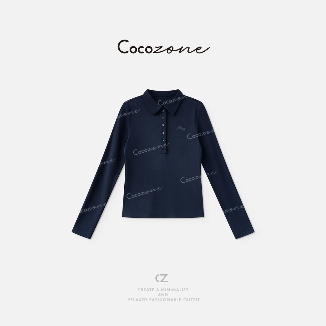COCO ZONE 刘一一 “高质感polo”柔软舒适长袖T恤 CD2A1676