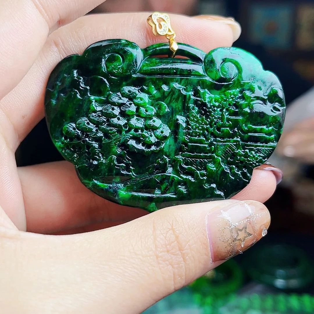 颈饰银S925镶嵌翡翠多样性