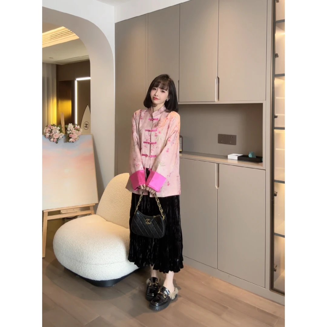 【浮笙云怡】娜娜的孕期穿搭/孕妇装春秋中式外套半裙