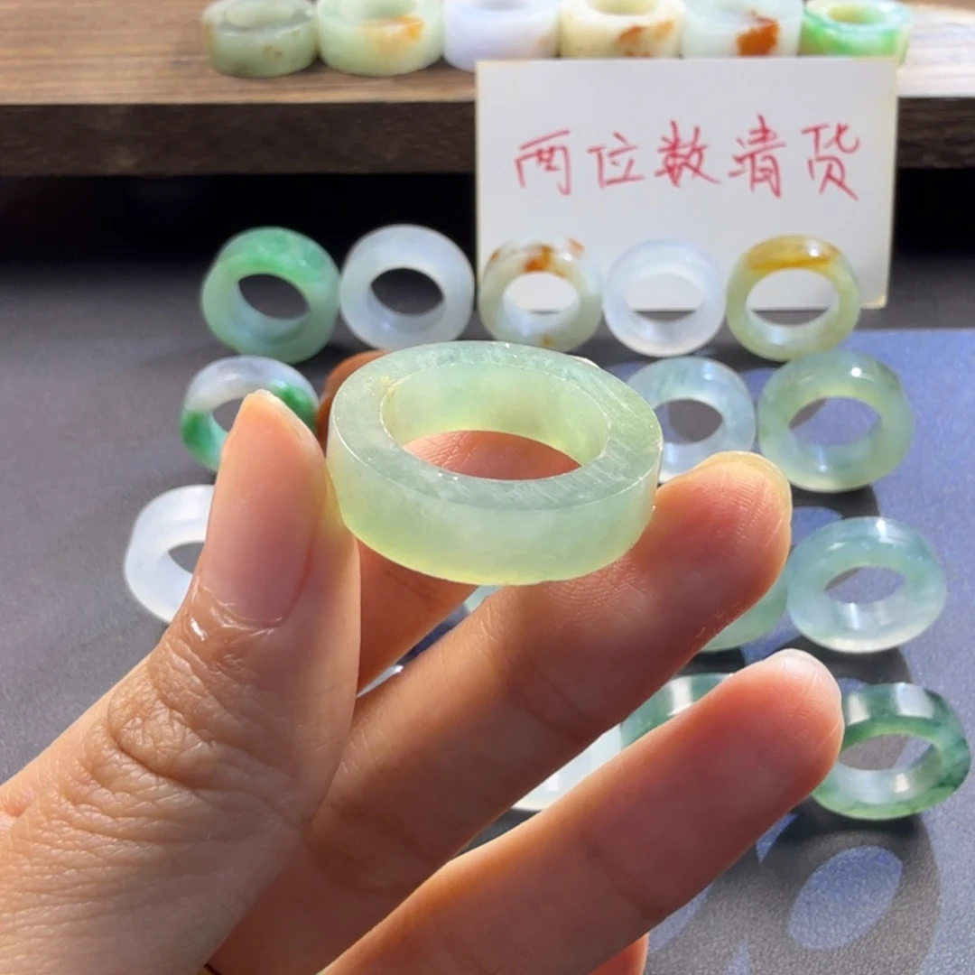 定制翡翠未镶嵌12-14 冰晴绿