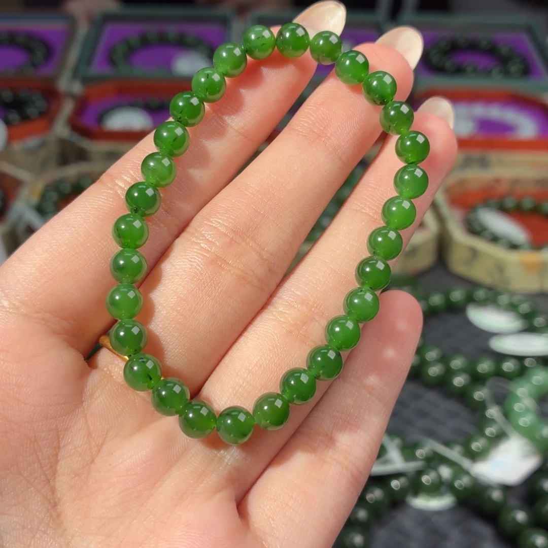 和田玉（碧玉）未镶嵌手链