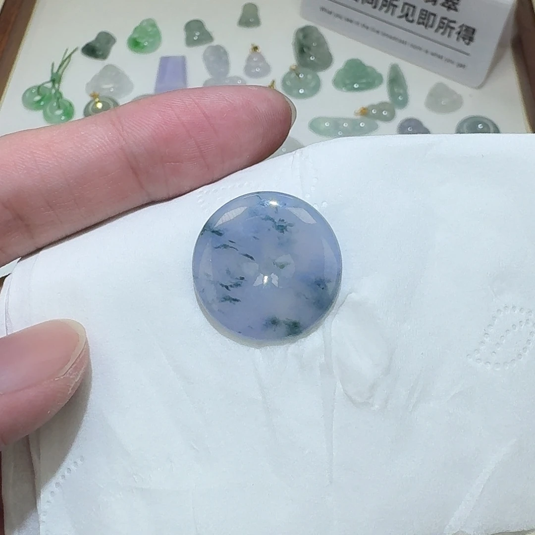颈饰未镶嵌翡翠冰紫扣子