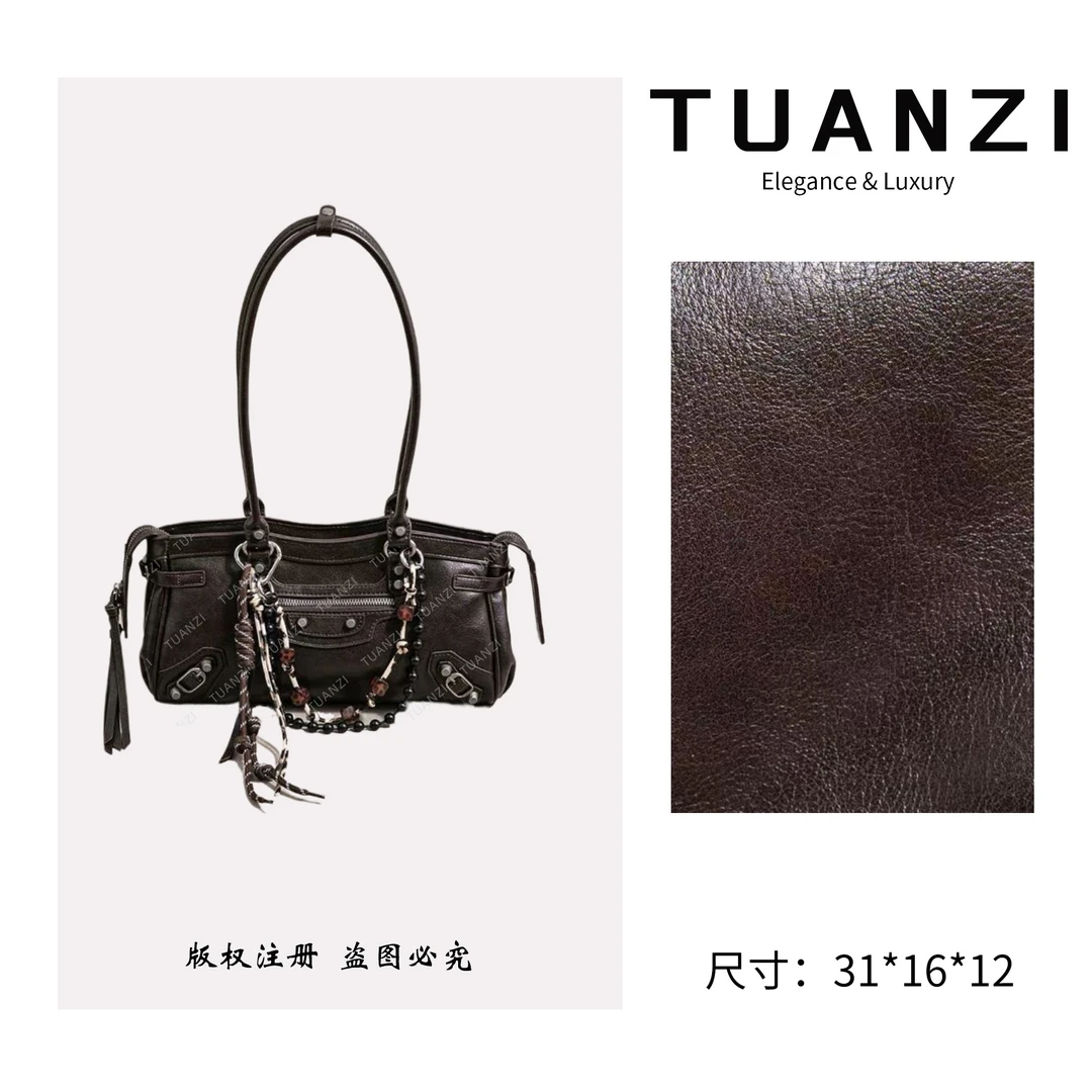 TUANZI『高端玩家』秋冬新款原创小众腋下包 SK-63077-咖啡