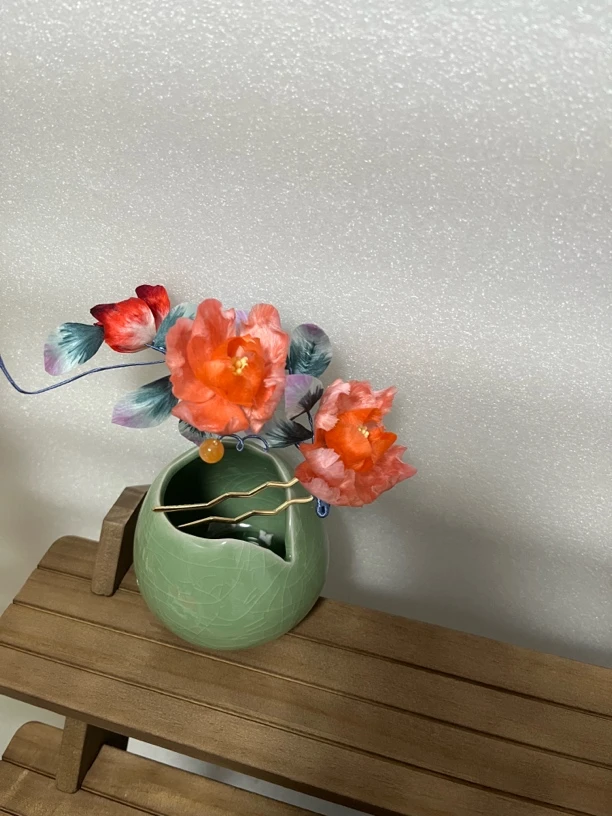 汉服发簪鸢尾花古装汉服的百搭款