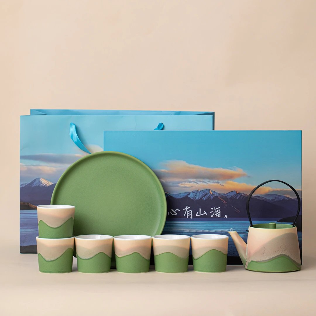 2025年新款特别好看的高级感精致高颜值的可定制陶瓷茶具套装礼盒