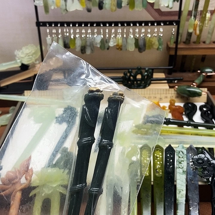 岫玉发簪未镶嵌烦****O