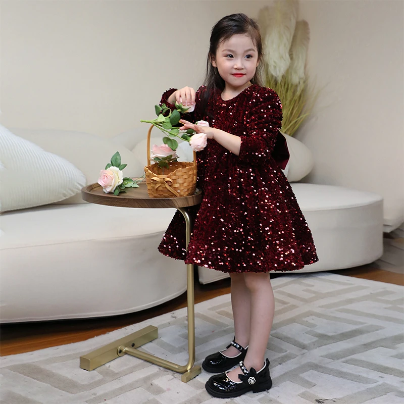 童一密度【璀璨星河】新款女童洋气加绒连衣裙 GQ-11415