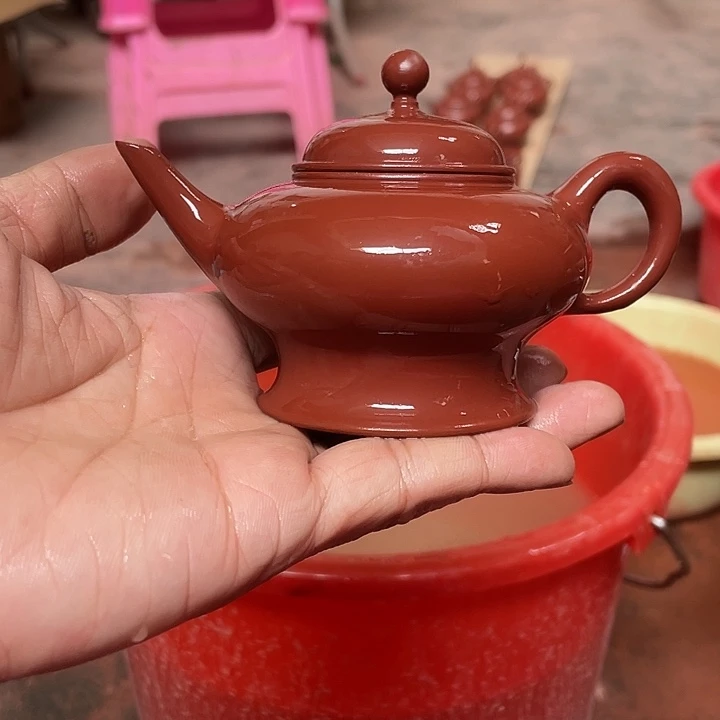X*ゞ潮州朱泥手拉壶圣手壶