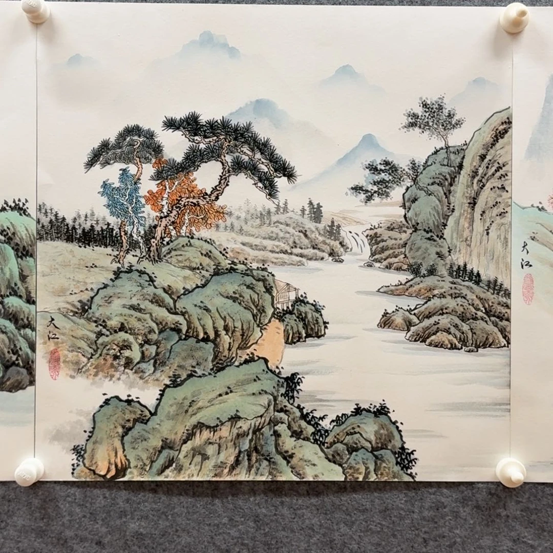 国画50卡纸作品山水