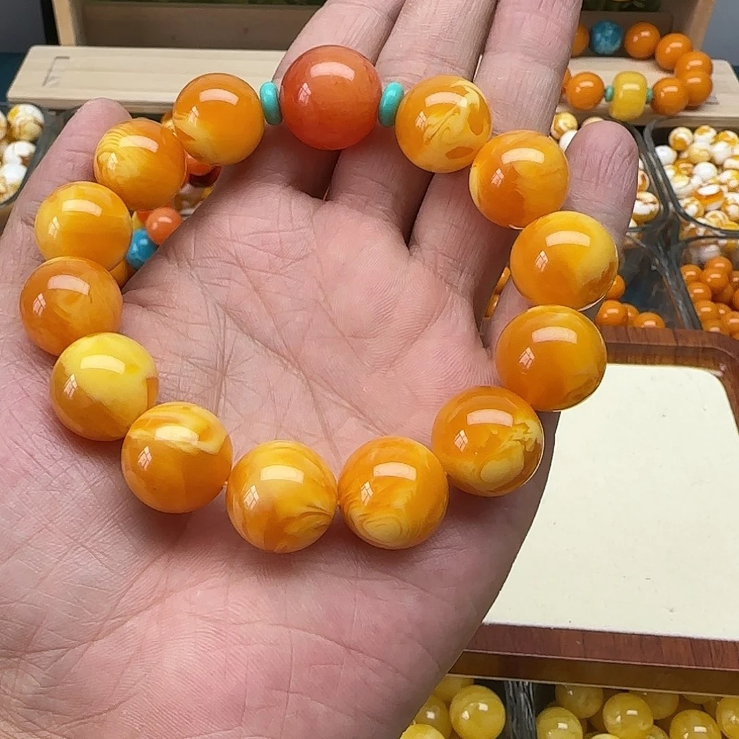 发***呆精品老蜡素串搭配一条