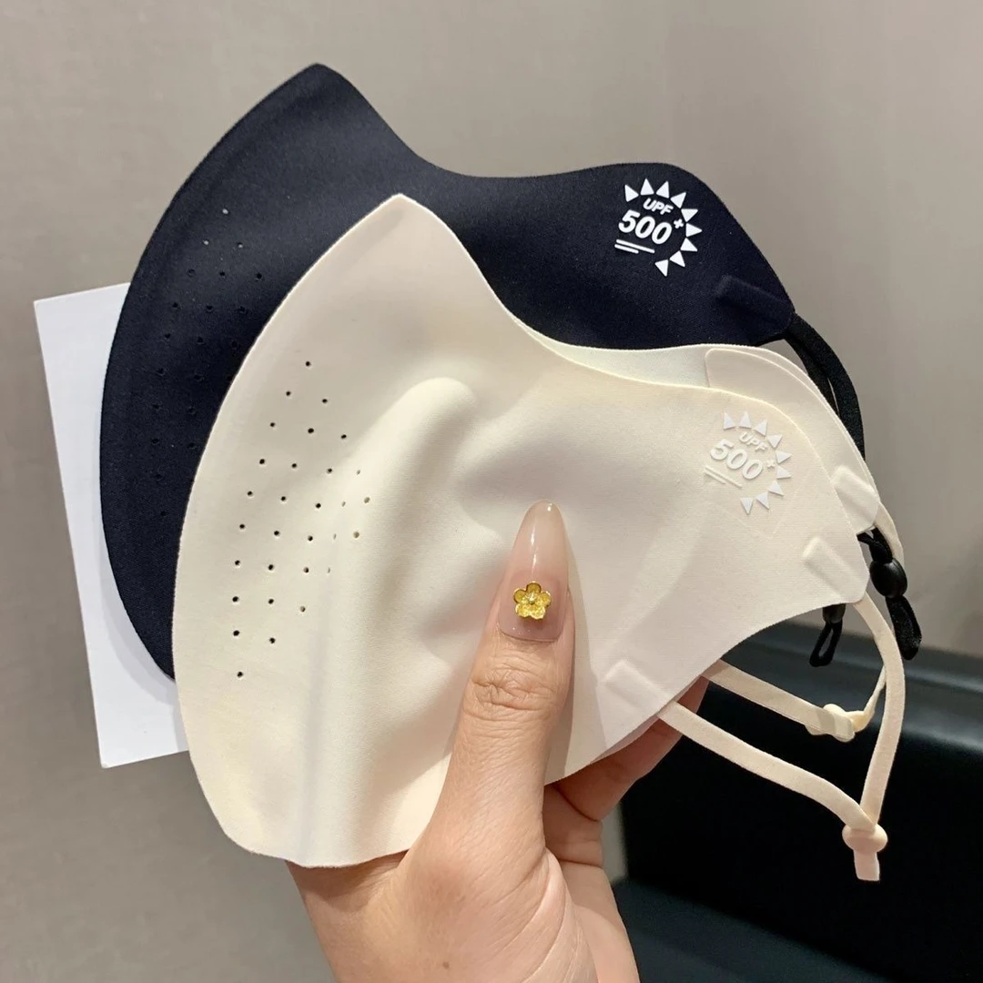 2025春夏薄款UPF500+冰丝防晒口罩狐型加大冰感透气护眼角7A抑菌