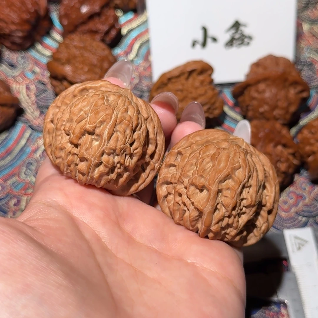 把件核桃1260号44蓟县山地磨盘狮子头文玩核桃