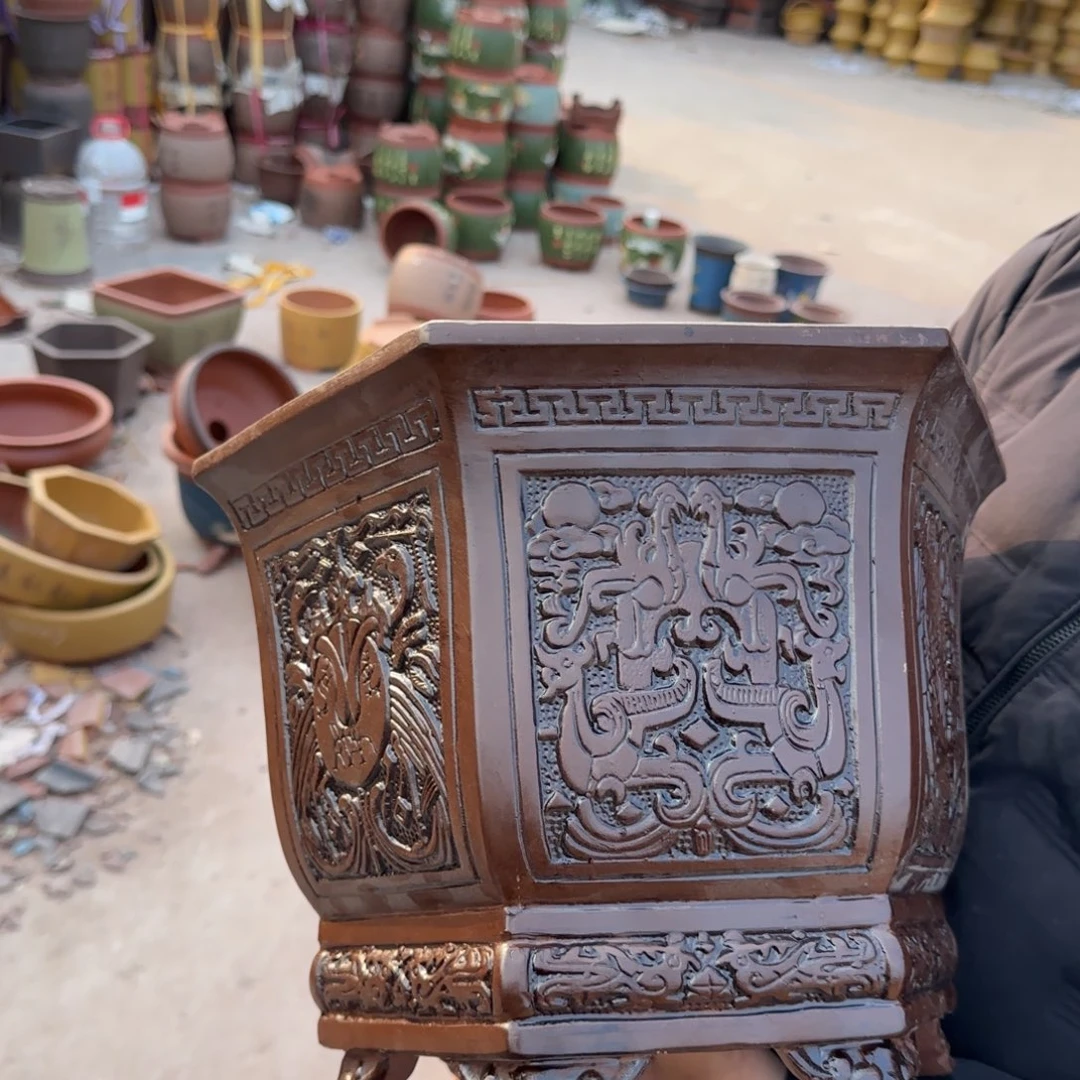 紫砂花盆口径26.22口径