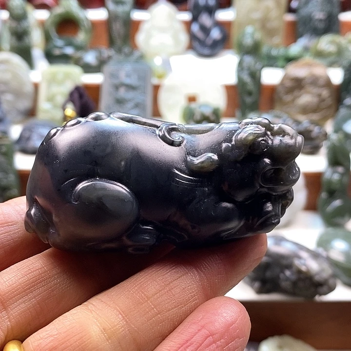 和田玉颈饰未镶嵌昵**q