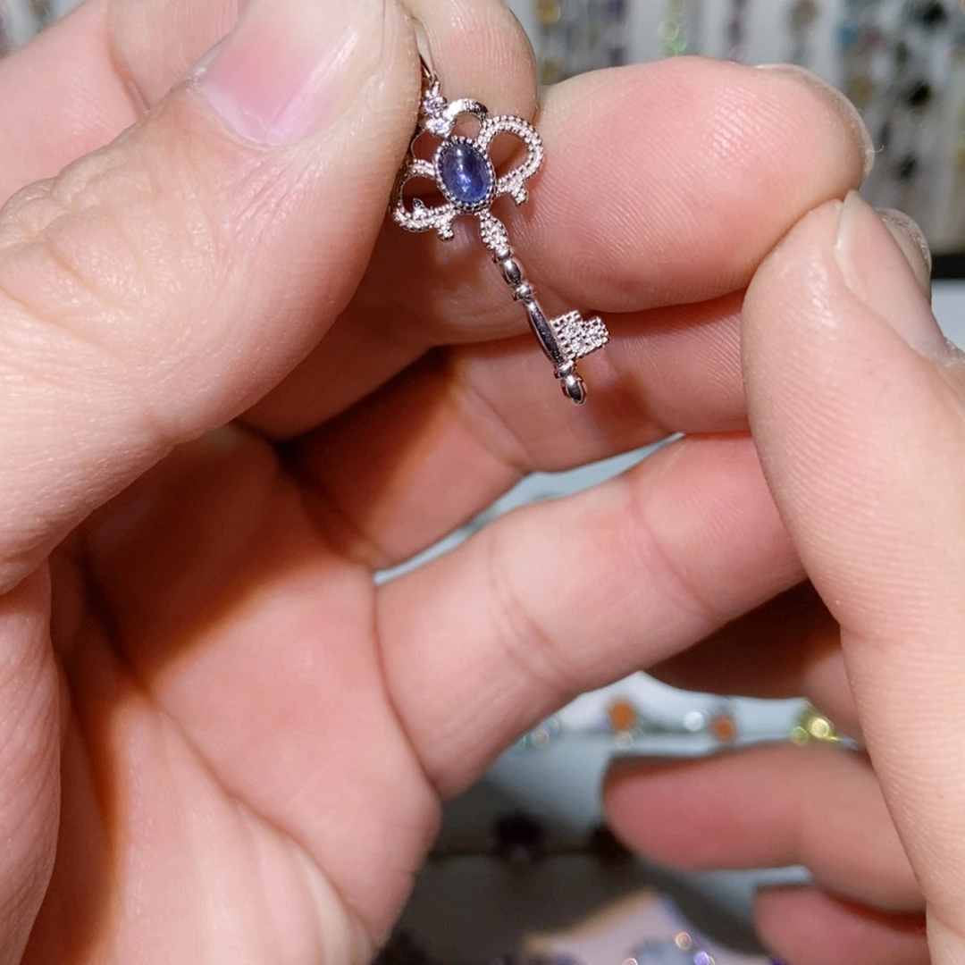 绿水晶戒指银S925镶嵌