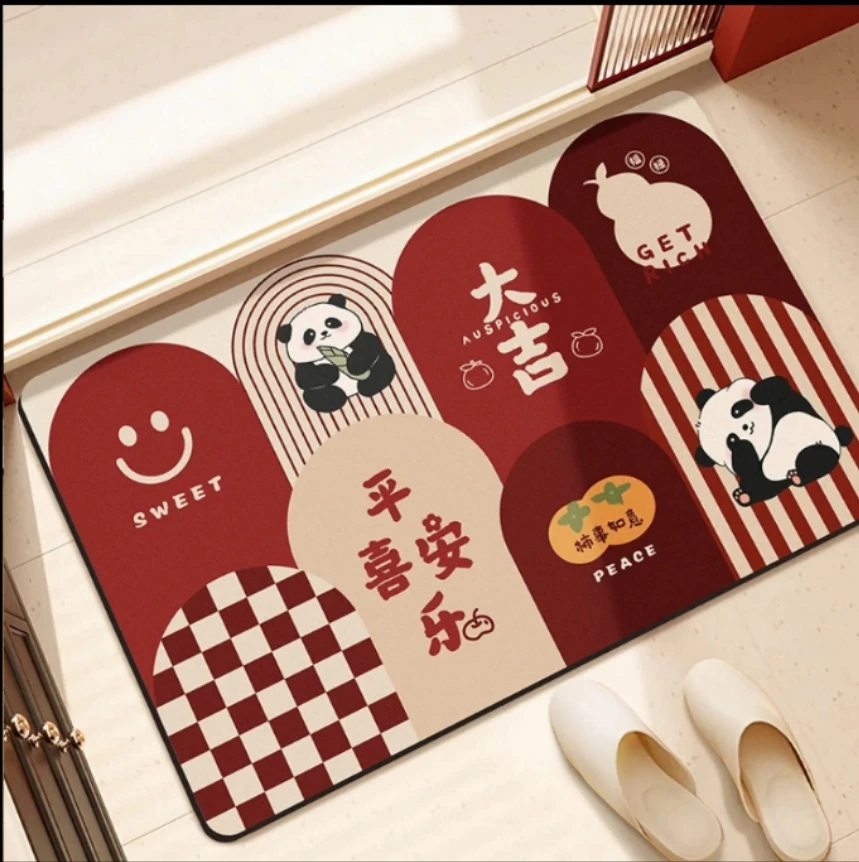 墨以-216【60x90】硅藻泥卡通吸水防滑地垫适用于卫生间浴室