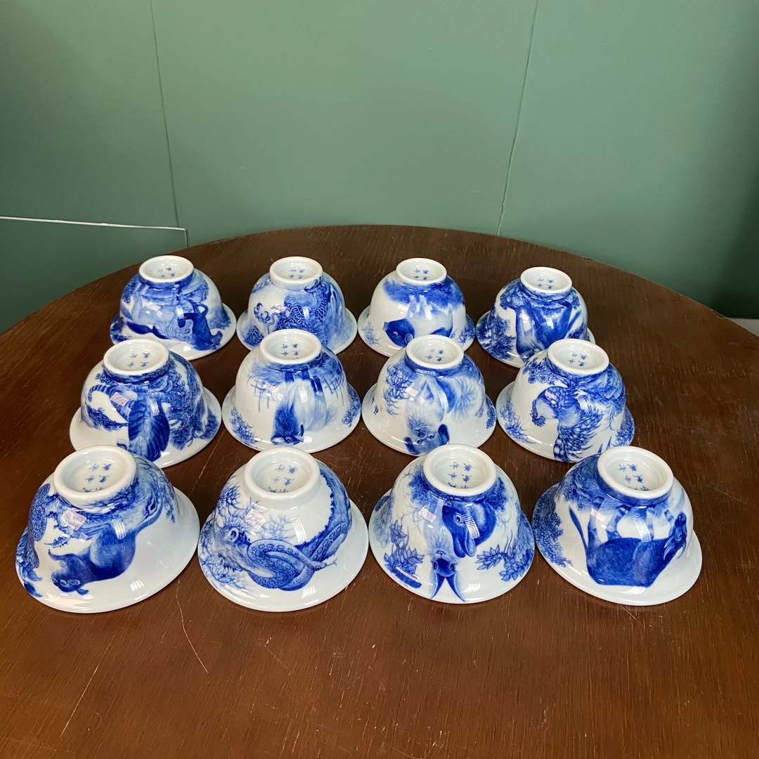 【十二生肖】彧兮竹柴窑陶瓷生肖压手杯手工手绘景德镇茶具茶杯家用