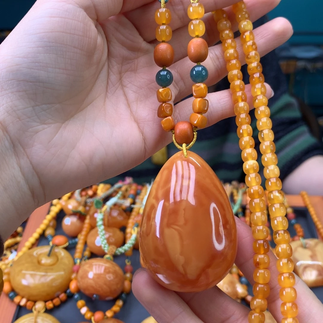 蜜蜡未镶嵌颈饰天然