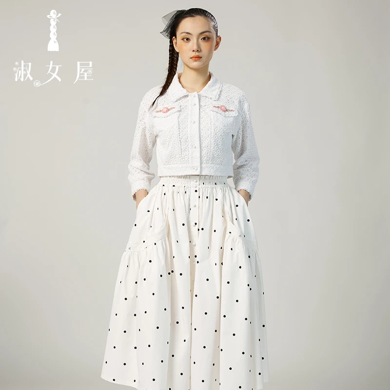 淑女屋官方旗舰店 波尔卡圆点 圆点公主半裙