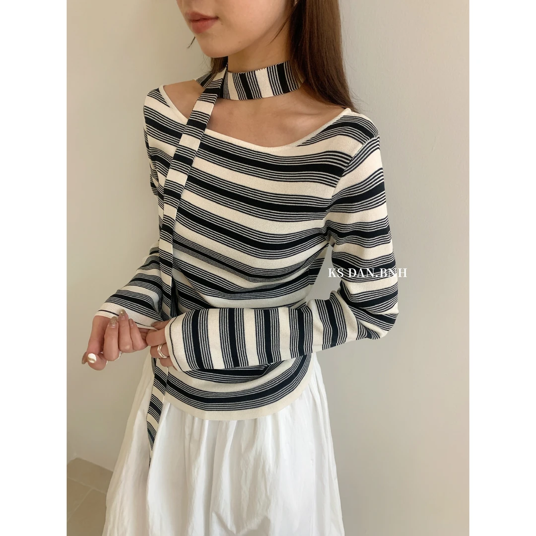【福利】KS-复古撞色条纹长袖设计款#65005