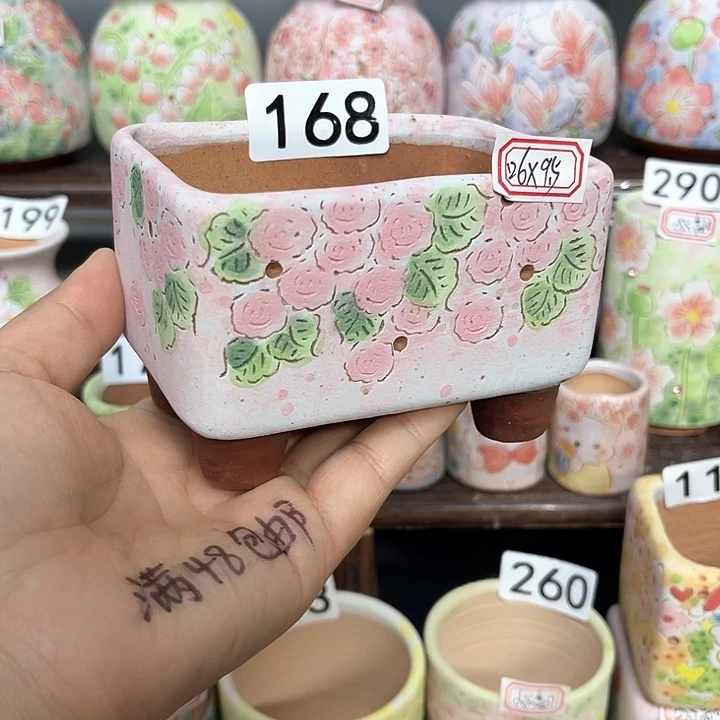 微瑕手工制作多肉花盆
