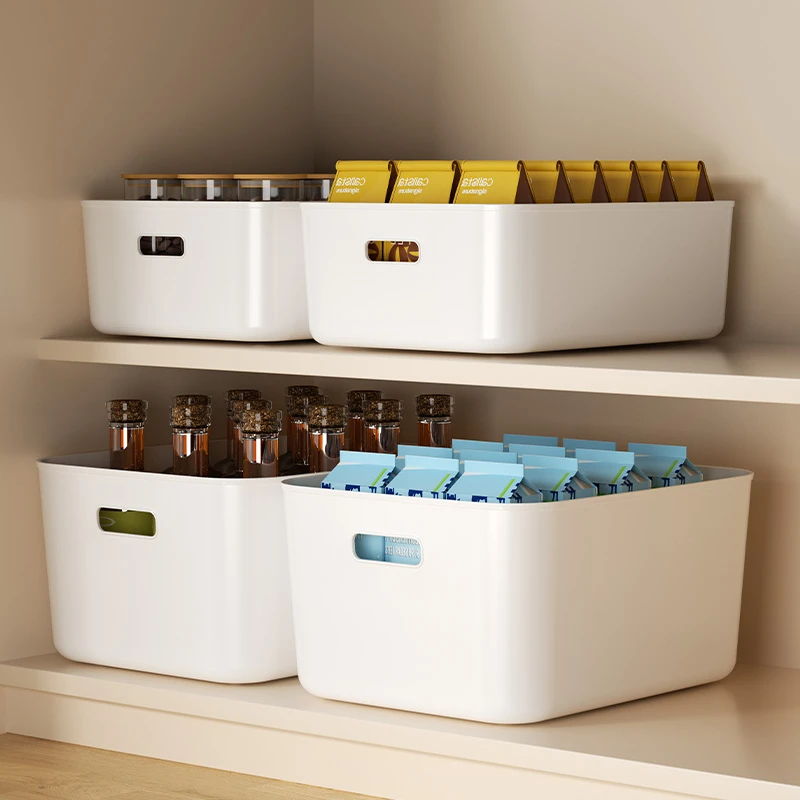 桌面收纳盒客厅茶几零食整理筐化妆品护肤品杂物玩具置物篮