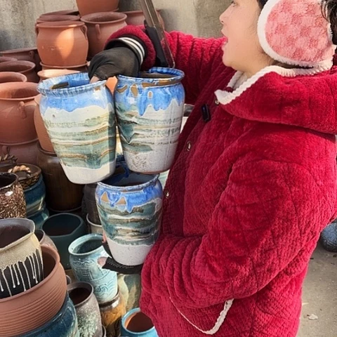 口14高20瑕疵盆子。