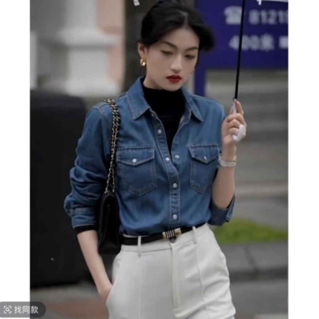 复古帅气牛仔衬衫