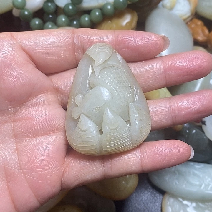 和田玉未镶嵌挂件