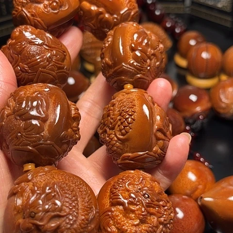 稀***缘橄榄核手串/手链龙财