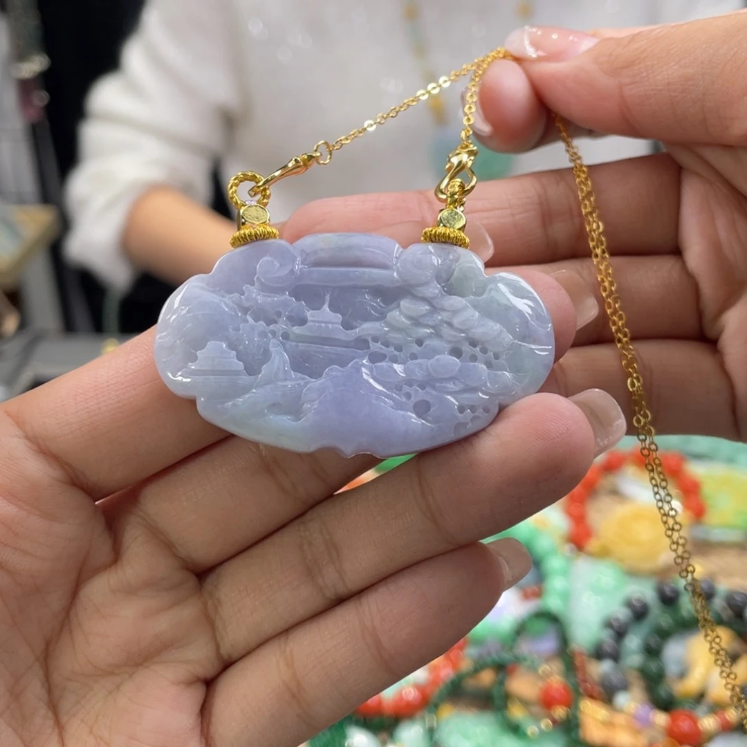 翡翠颈饰未镶嵌代编织