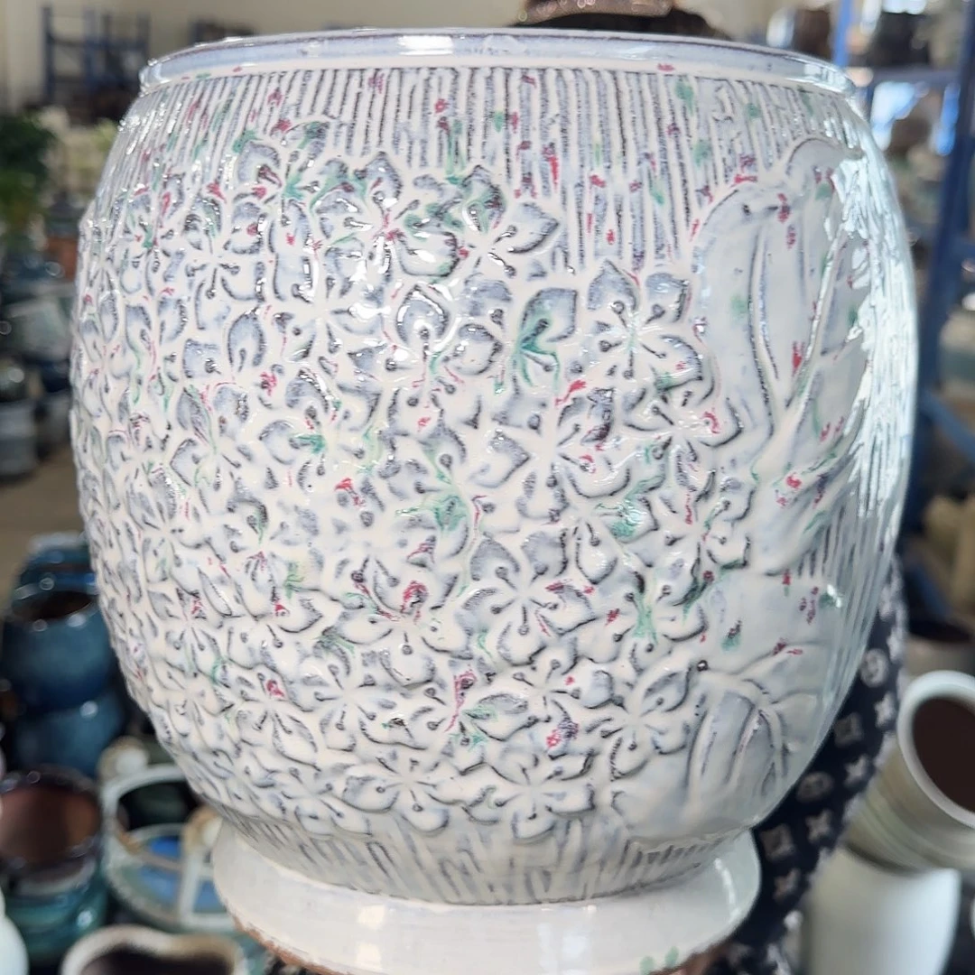 紫砂花盆高25口22